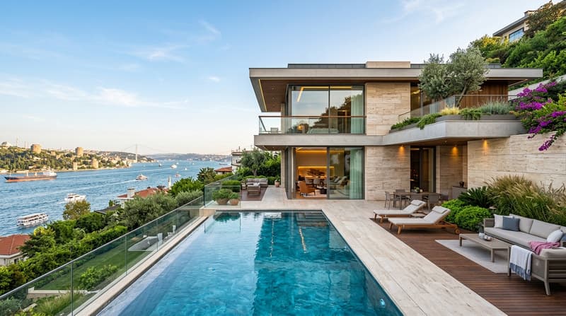 Luxury villa overlooking the Bosphorus in Istanbul