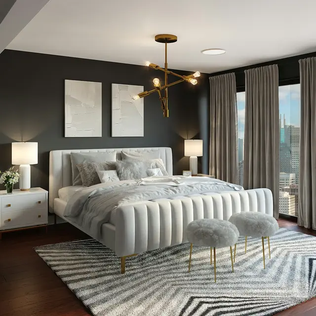 2-Bedroom Masonry Apartment in Balat - premium bedroom area